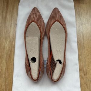 Rothy’s Camel Herringbone Points, Size 8, Merino Wool